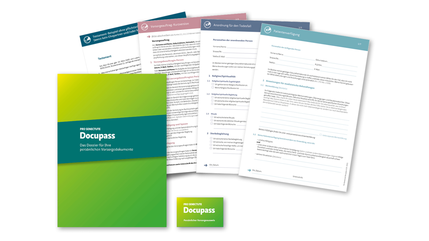 Vorsorgedossier Docupass von Pro Senectute